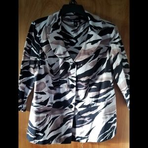 Le Bos Zebra/Tiger Print Blazer